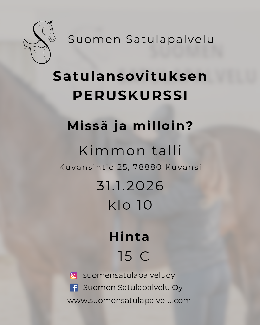 Satulansovituksen peruskurssi 31.1.2026